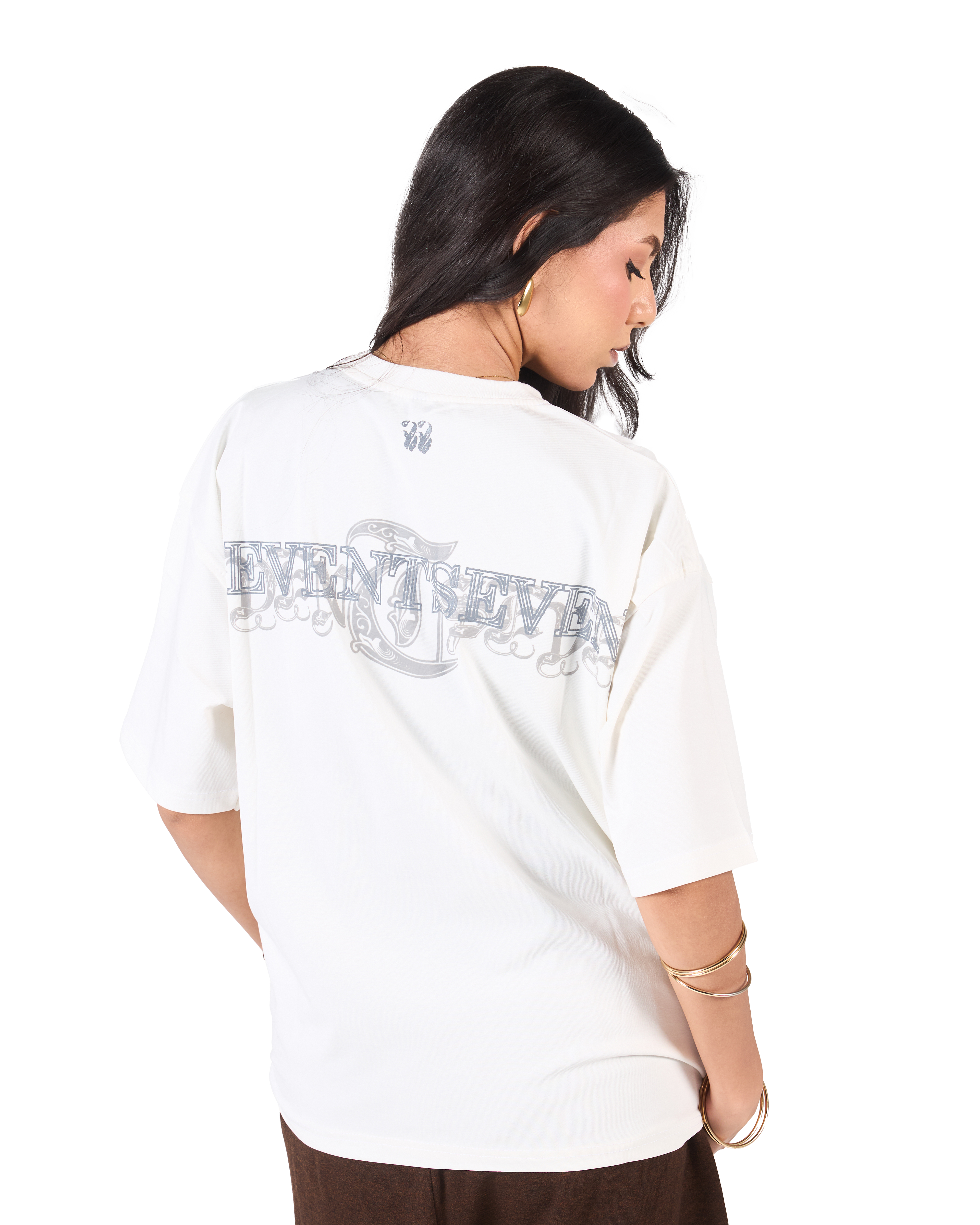 SEVENTSEVEN WHITE T-SHIRT X BROWN SHORT
